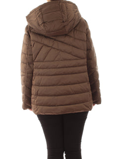 Luisa Viola piumino in nylon reversibile da donna marrone/blu