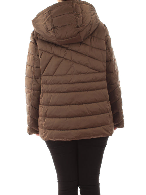 Luisa Viola piumino in nylon reversibile da donna marrone/blu