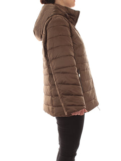 Luisa Viola piumino in nylon reversibile da donna marrone/blu