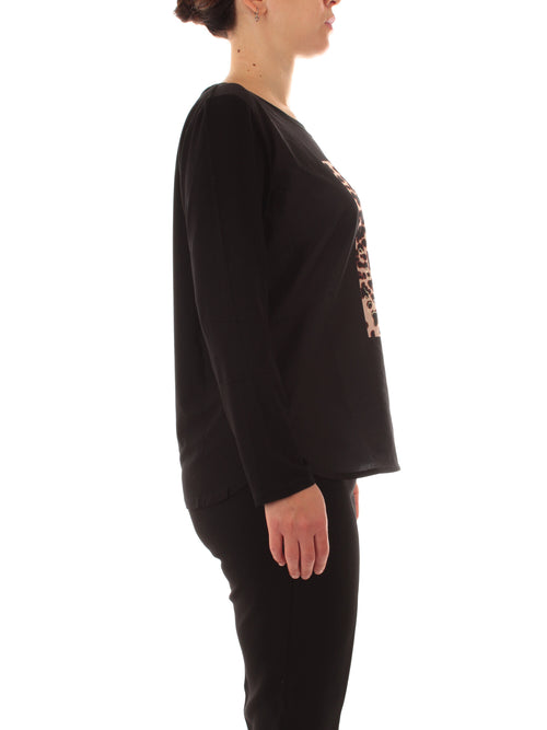 Luisa Viola T-shirt nero da donna