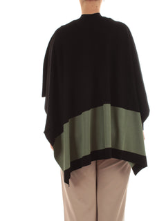 Luisa Viola mantella da donna grigio nero/verde salvia