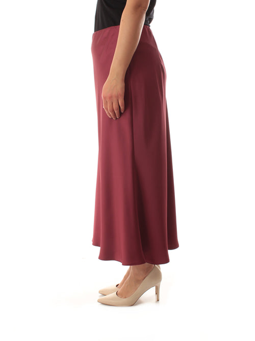 Luisa Viola gonna in raso bordeaux da donna