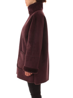 Luisa Viola cappotto da donna prugna