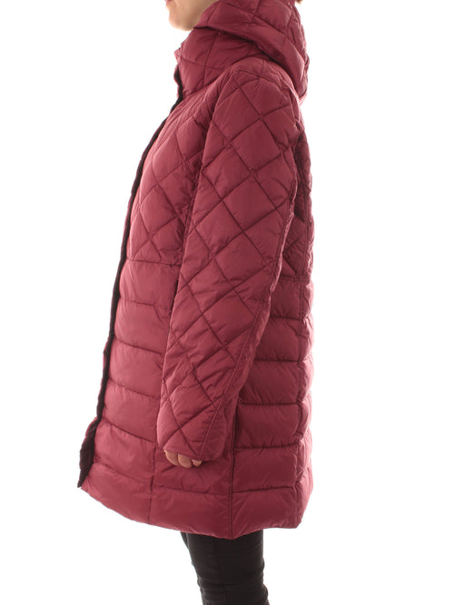 Luisa Viola piumino trapuntato da donna bordeaux