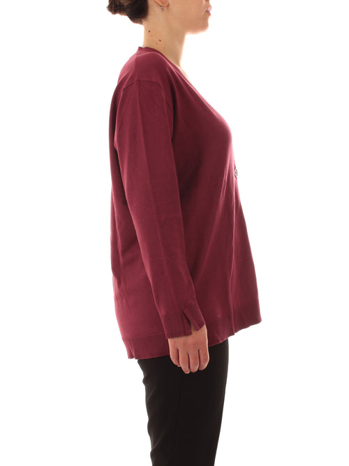 Luisa Viola cardigan da donna bordeaux