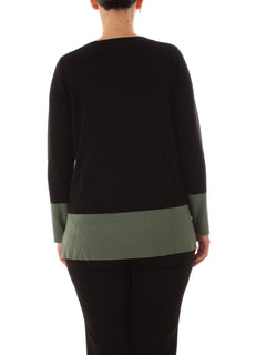 Luisa Viola maglia color block da donna nero