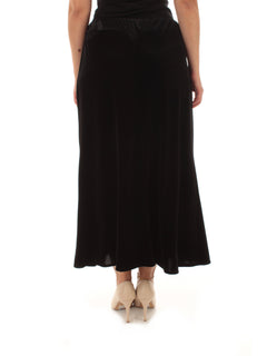 Luisa Viola gonna in velluto nero da donna
