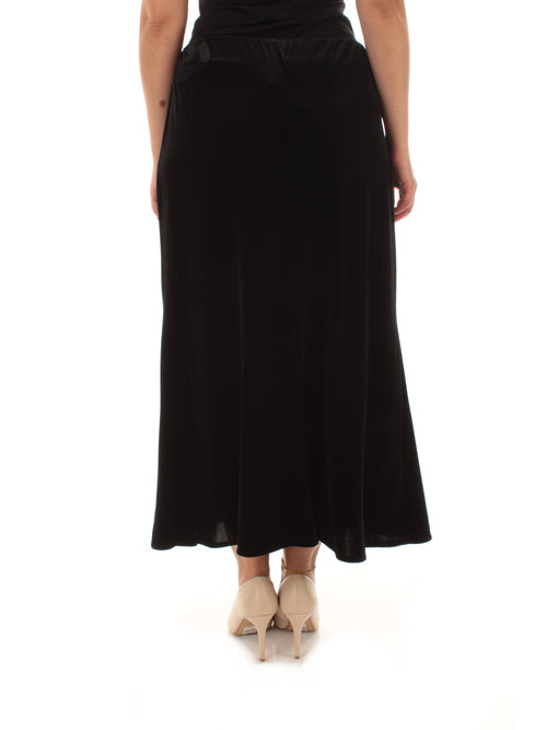 Luisa Viola gonna in velluto nero da donna