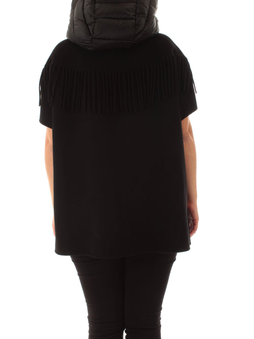 Elena Mirò cappa con cappuccio da donna nero