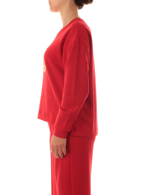 Elena Mirò felpa con ricamo Monogram da donna rosso