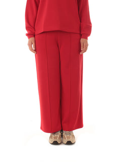 Elena Mirò pantalone in scuba da donna rosso