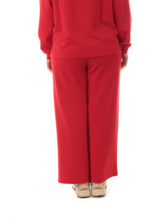 Elena Mirò pantalone in scuba da donna rosso