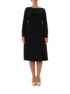 Elena Mirò abito in tricot con bottoni da donna blu