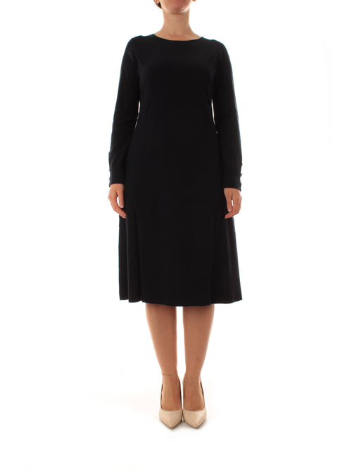 Elena Mirò abito in tricot con bottoni da donna blu