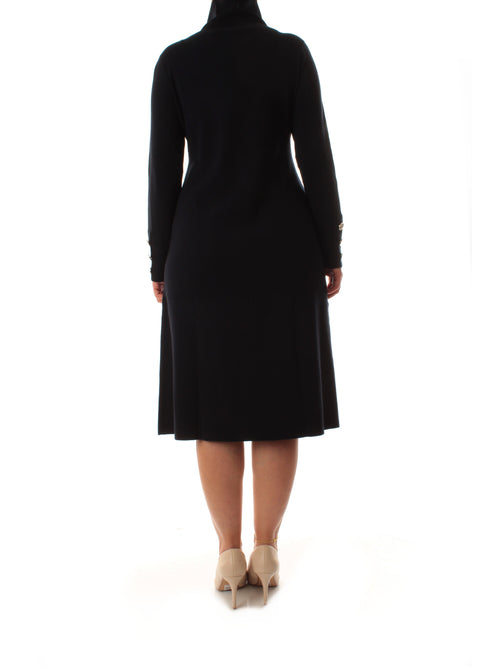 Elena Mirò abito in tricot con bottoni da donna blu