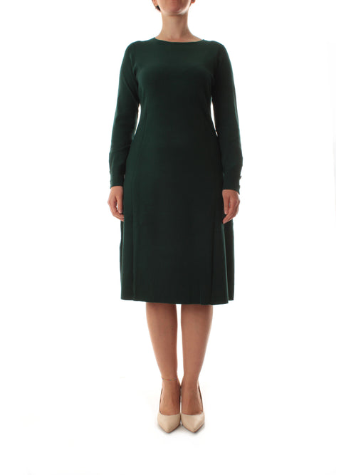 Elena Mirò abito in tricot con bottoni da donna verde