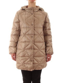 Elena Mirò piumino trapuntato con cappuccio da donna beige