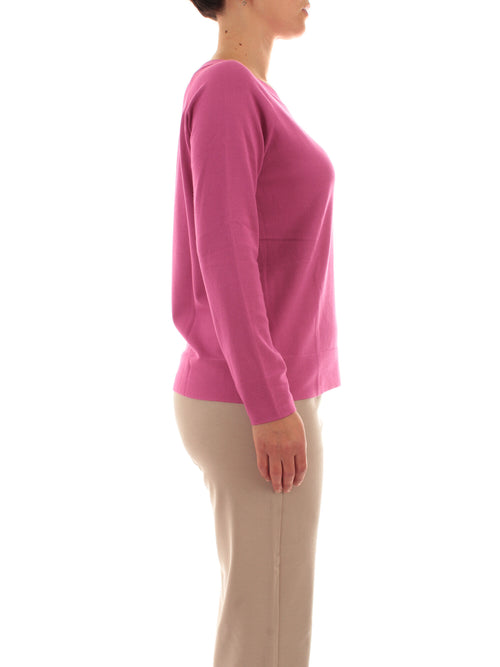 Elena Mirò maglia con scollo a barchetta da donna fucsia