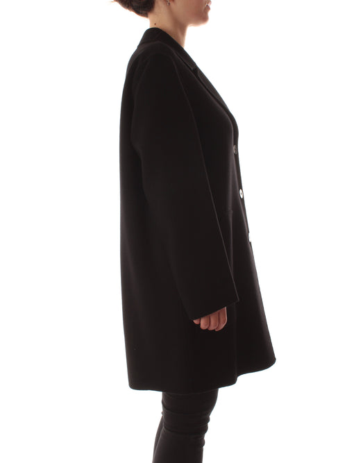 Elena Mirò cappotto in panno double da donna nero