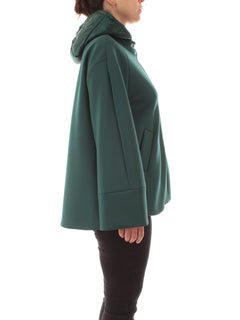Elena Mirò giacca in scuba con cappuccio da donna verde