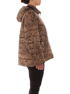Elena Mirò piumino reversibile animalier da donna marrone