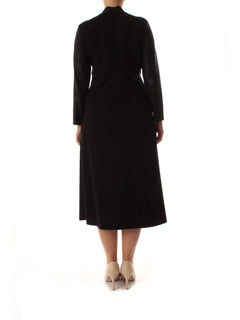 Elena Mirò abito longuette in due tessuti da donna nero