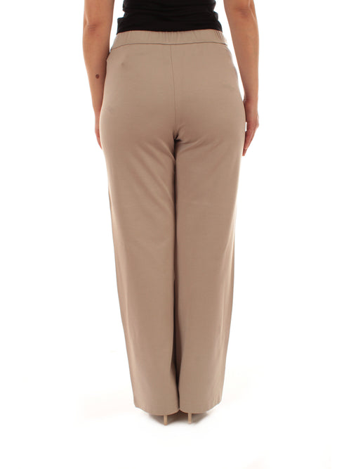 Elena Mirò pantaloni in jersey da donna beige
