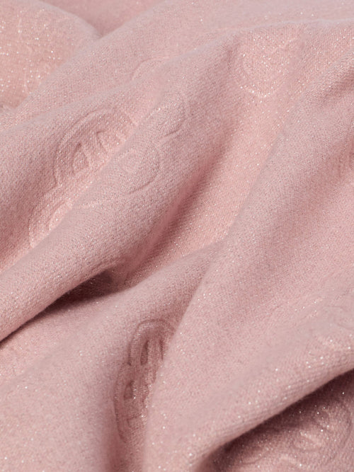 Elena Mirò sciarpa con logo embossed da donna rosa