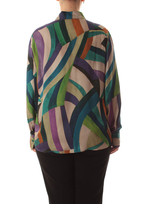 Elena Mirò camicia maschile da donna viola