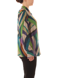 Elena Mirò camicia maschile da donna viola