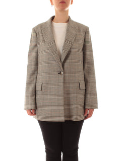 Elena Mirò blazer principe di galles da donna nero