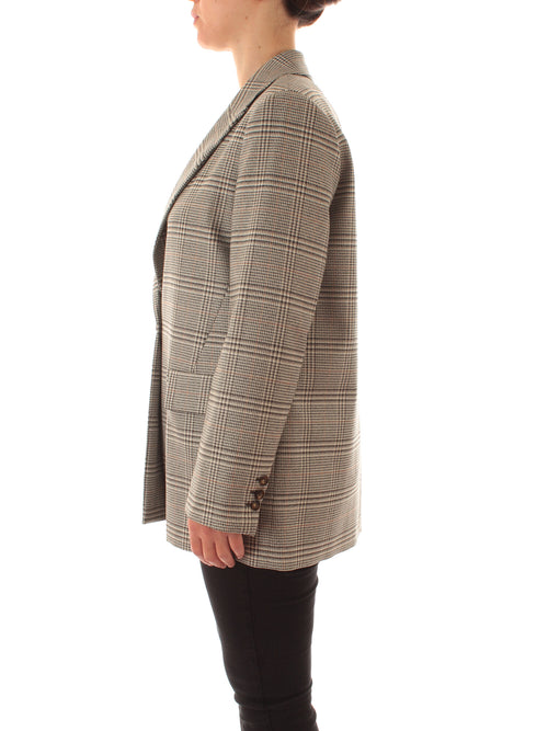 Elena Mirò blazer principe di galles da donna nero