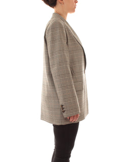 Elena Mirò blazer principe di galles da donna nero