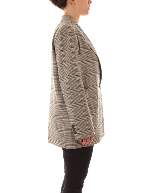 Elena Mirò blazer principe di galles da donna nero