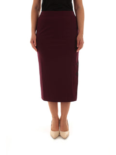 Persona By Marina Rinaldi AFOSO gonna a tubino in jersey da donna uva