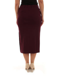 Persona By Marina Rinaldi AFOSO gonna a tubino in jersey da donna uva