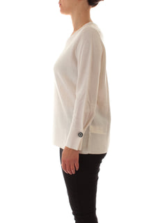 Persona By Marina Rinaldi NINFE maglia in misto lana da donna bianco seta