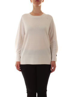 Persona By Marina Rinaldi NINFE maglia in misto lana da donna bianco seta