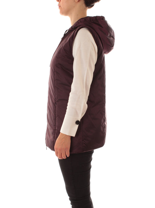 Persona By Marina Rinaldi FLOU gilet da donna rosso uva
