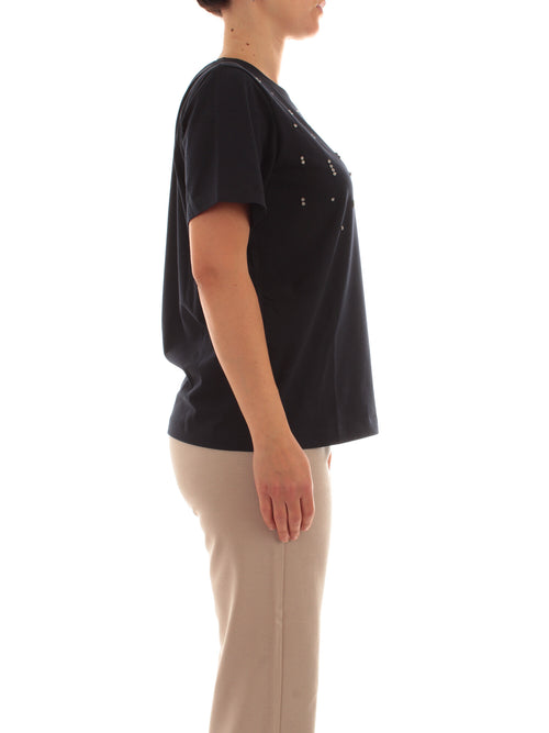 Persona By Marina Rinaldi SOLEDAD T-shirt da donna blu marino