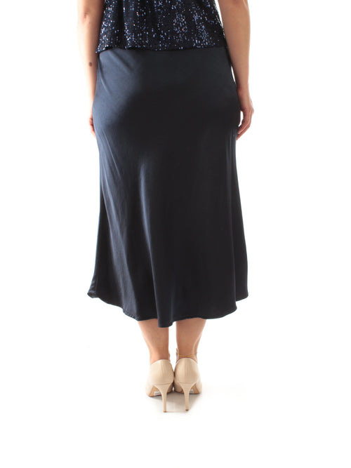 Marina Talia gonna in raso da donna blu