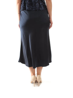 Marina Talia gonna in raso da donna blu