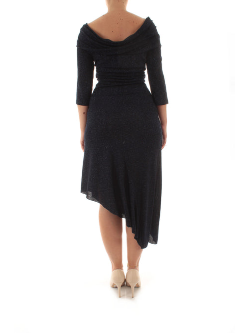 Marina Talia abito glietterato da donna blu