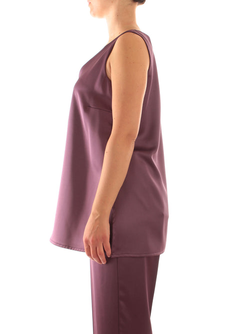 Marina Talia top in raso da donna ametista