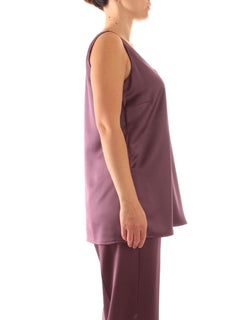 Marina Talia top in raso da donna ametista