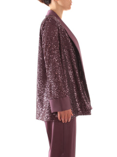 Marina Talia blazer in full paillettes da donna ametista