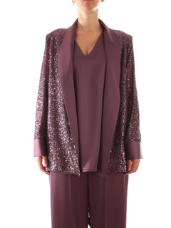Marina Talia blazer in full paillettes da donna ametista