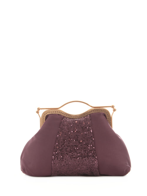 Marina Talia borsa clutch in raso da donna ametista