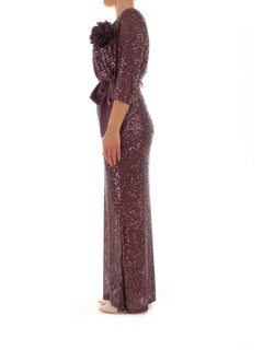 Marina Talia abito in full paillettes da donna ametista