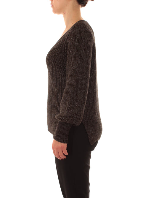 Marina Talia maglia con lurex da donna moro